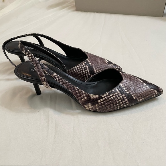 Michael Kors Snakeskin Kitten Heel, Sling Back, Women's 8 - Picture 10 of 10